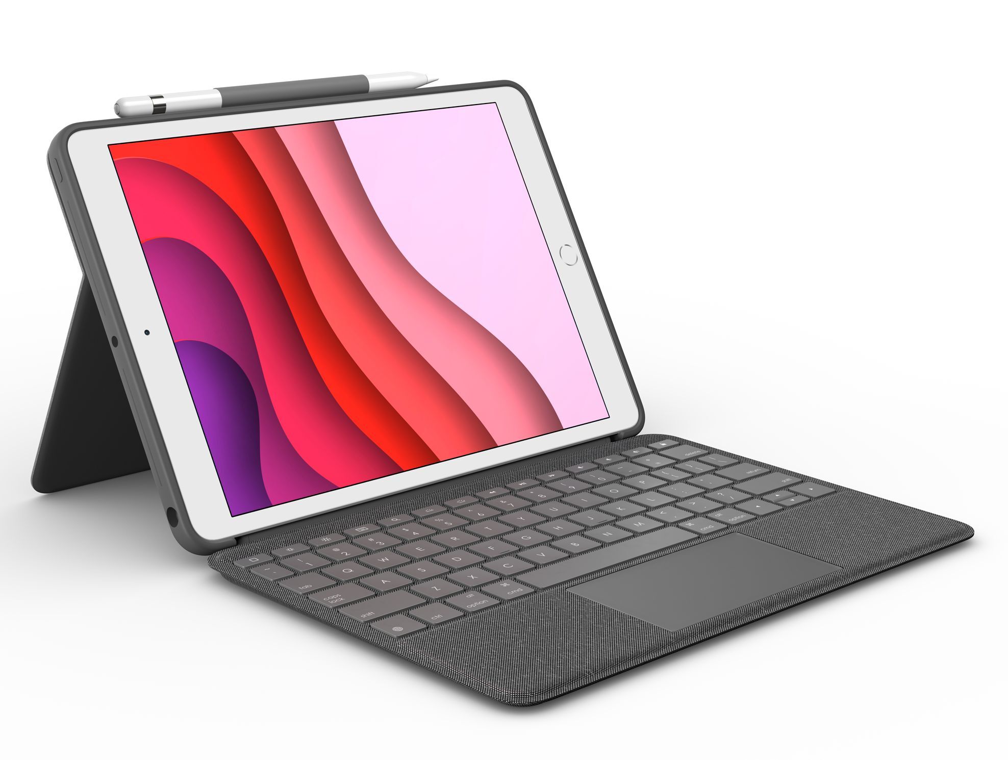 The Logitech Combo Touch features an integrated trackpad - Logitech announces an iPad Pro keyboard case much cheaper than the Magic Keyboard