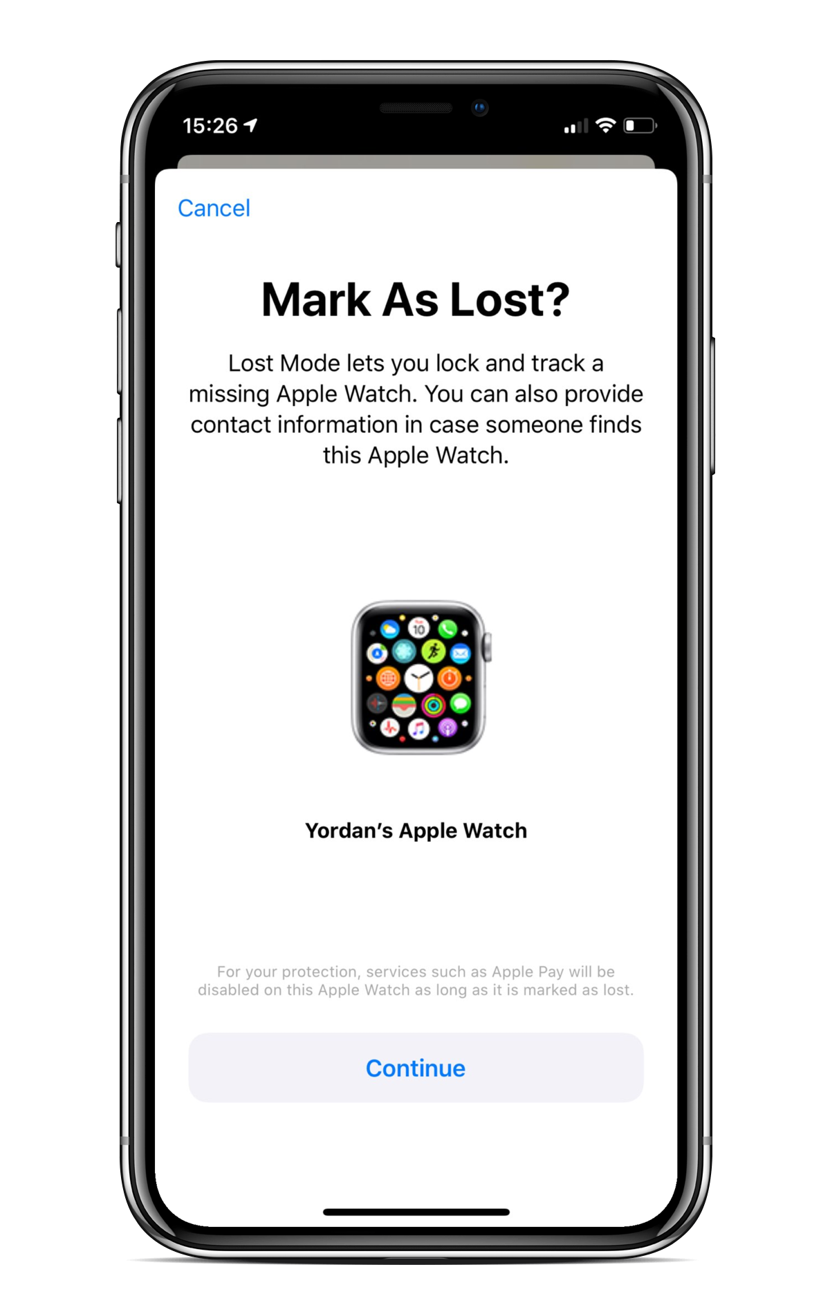 how to find a dead apple watch