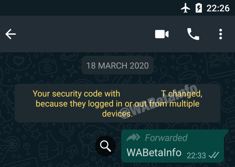 You will receive a notification when logging in from a different device - WhatsApp to support multiple devices under one account and expiring messages