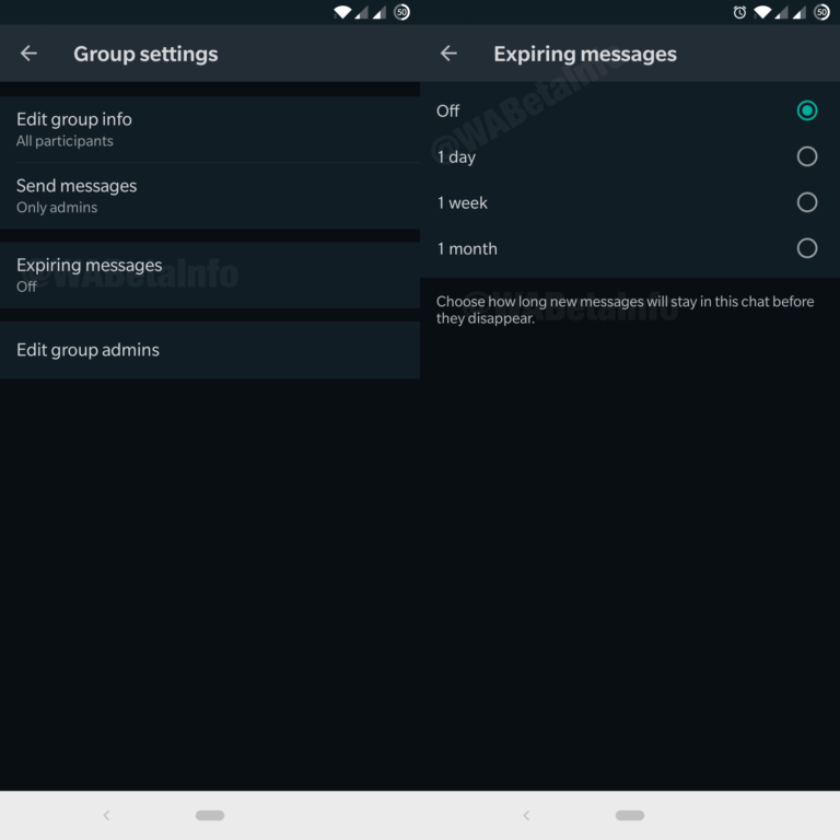 Messages can be set to expire after a day, week or month - WhatsApp to support multiple devices under one account and expiring messages