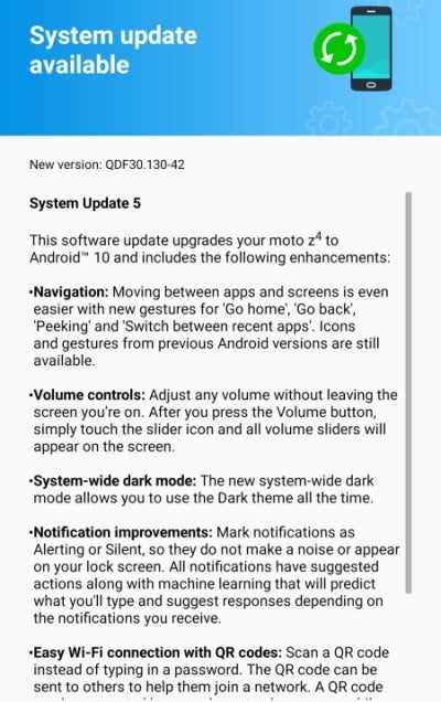The wait for Android 10 is finally over for Moto Z4 users on Verizon