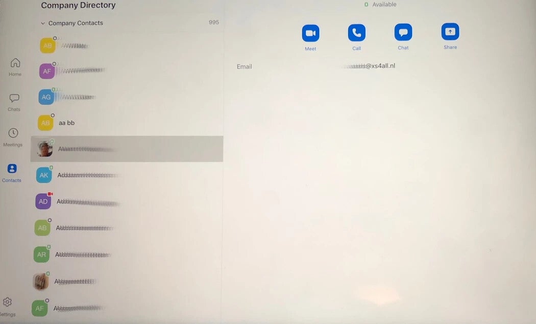 Screenshot of the leak - Video-conferencing app Zoom contains some shocking privacy issues