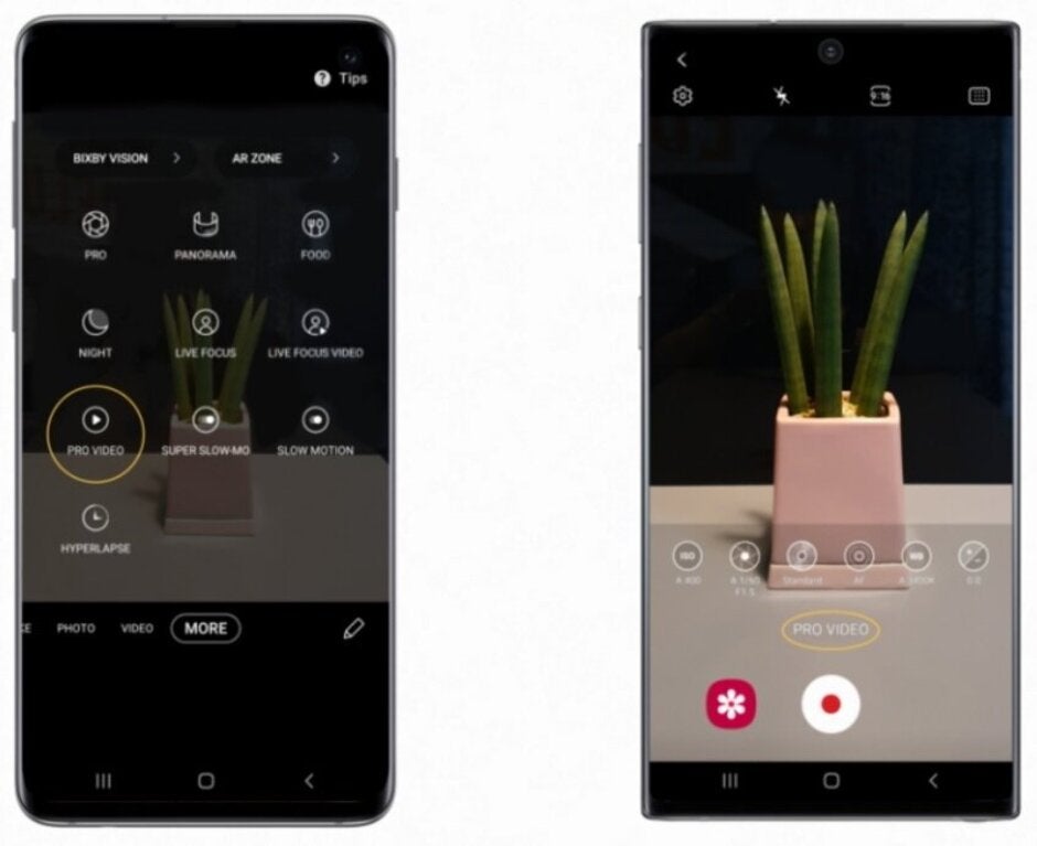 Pro Video allows those with the expertise to customize the settings used on a recording - Update is bringing photography features found on the Galaxy S20 Ultra 5G to last year's flagships