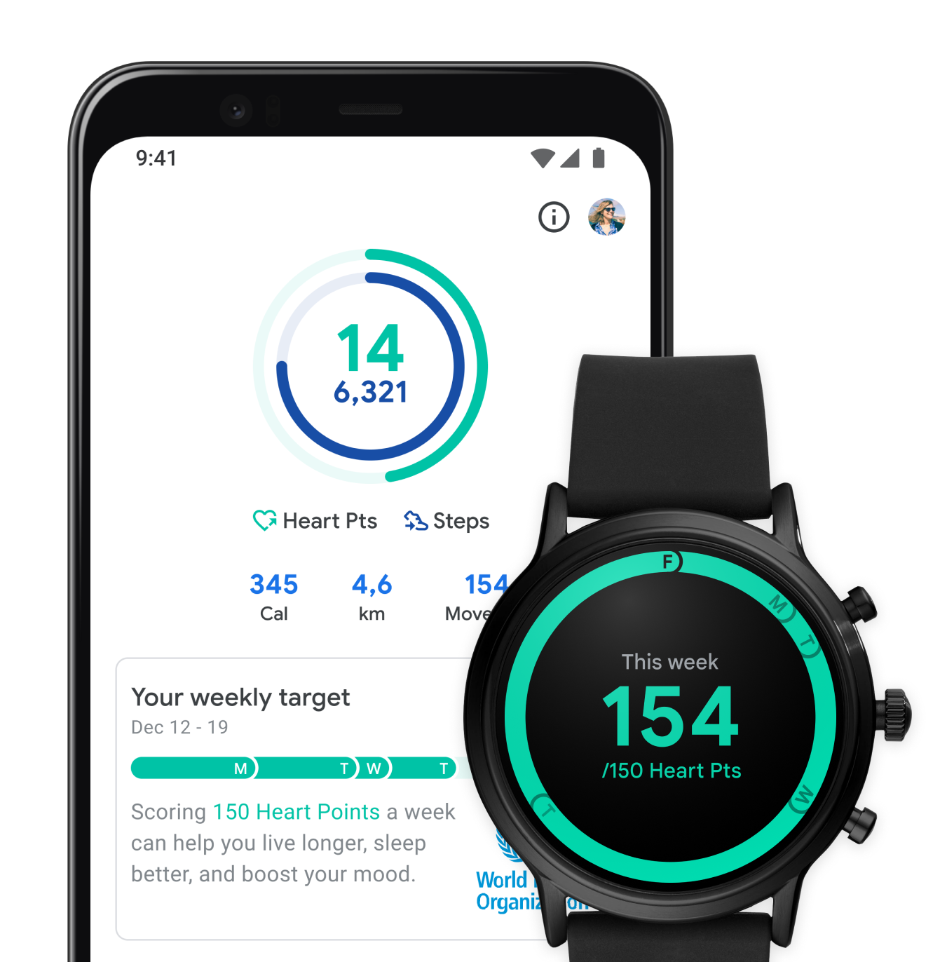 Smartwatch that works with sale google fit