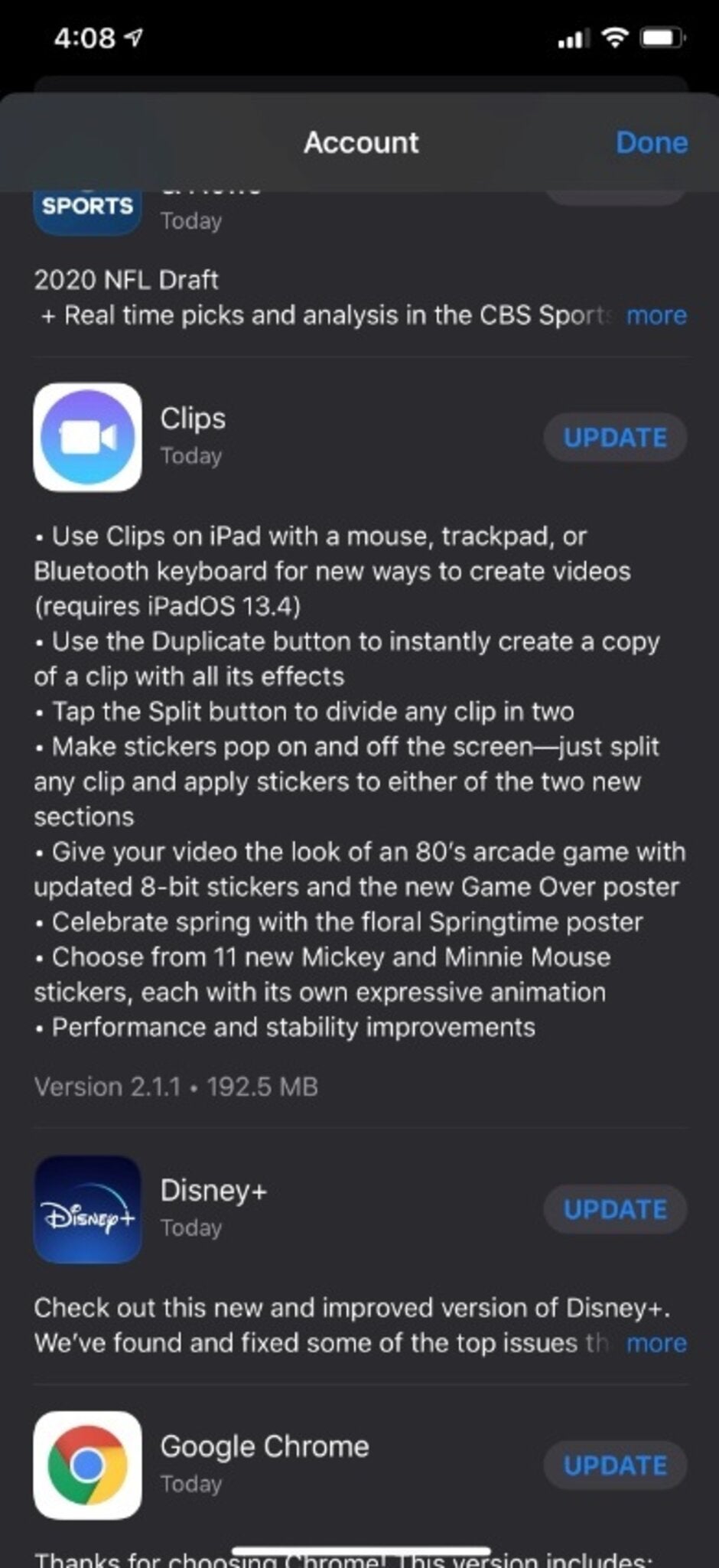 The Clips video creation app is updated to version 2.1.1 - Apple updates iOS, iPadOS and the Clips video creation app