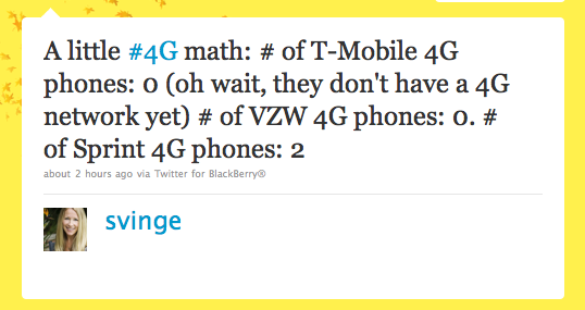 Based on the ITU&#039;s new definition of 4G, this tweet from a Sprint executive is totally incorrect - Sprint fuels the fire, instigates fight with T-Mobile but gets the facts wrong