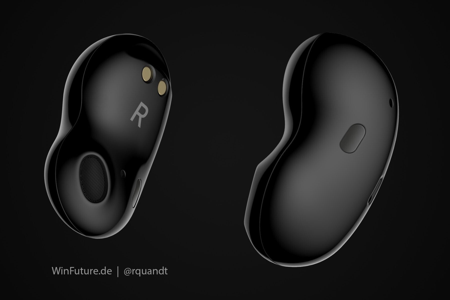 Samsung Galaxy Buds Bean render based on 3D data - Next-gen Galaxy Buds to offer active noise cancellation for less than $150