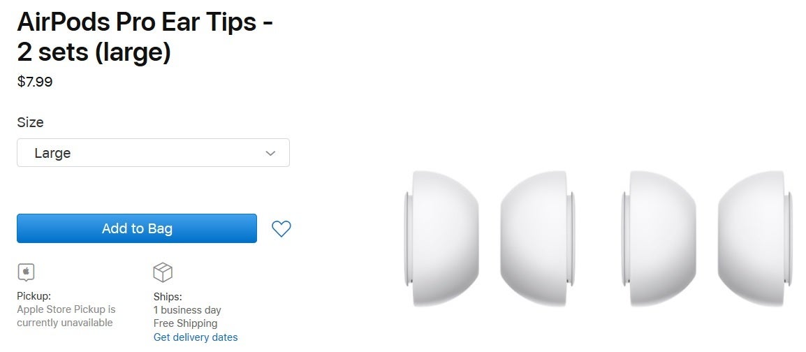 You can now order replacement tips for the AirPods Pro from the online Apple Store - Apple makes it easier to replace your damaged or lost AirPods Pro ear tips