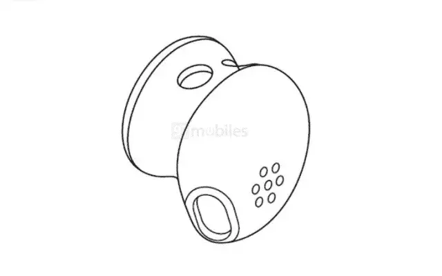 Google’s patent submission shows a possible design for the third-gen Pixel Buds