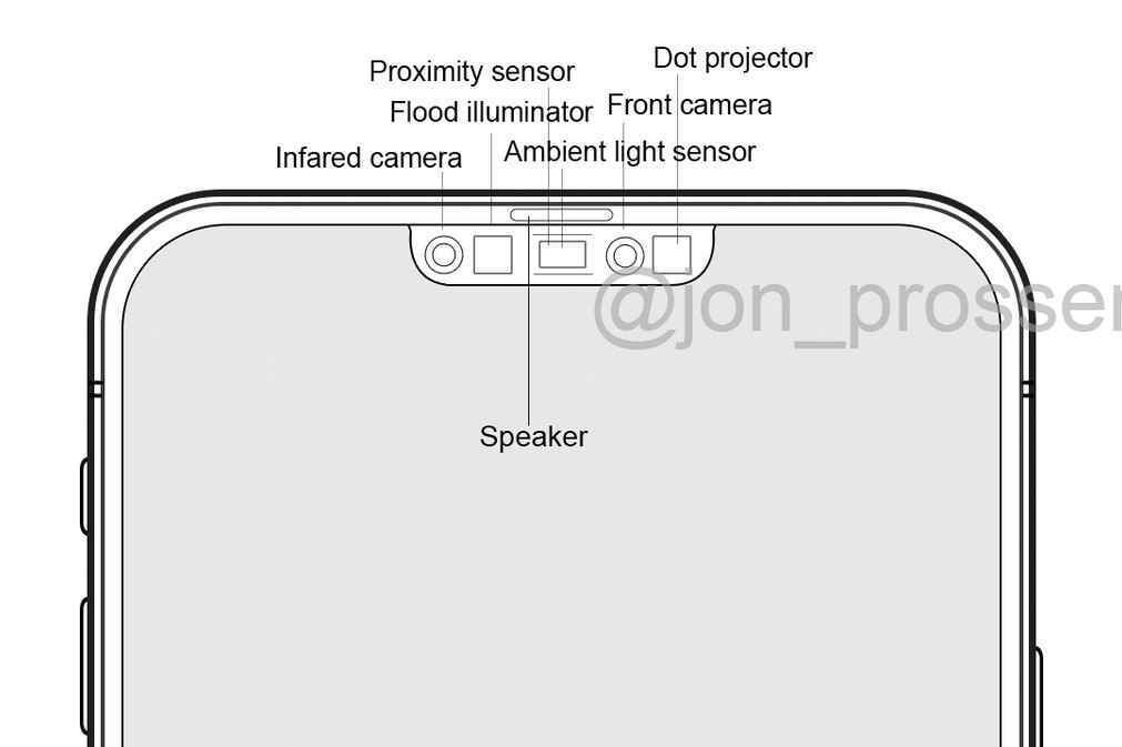 Alleged iPhone 12 Pro notch schematic - US-bound iPhone 12 might have faster 5G, but could be delayed until December