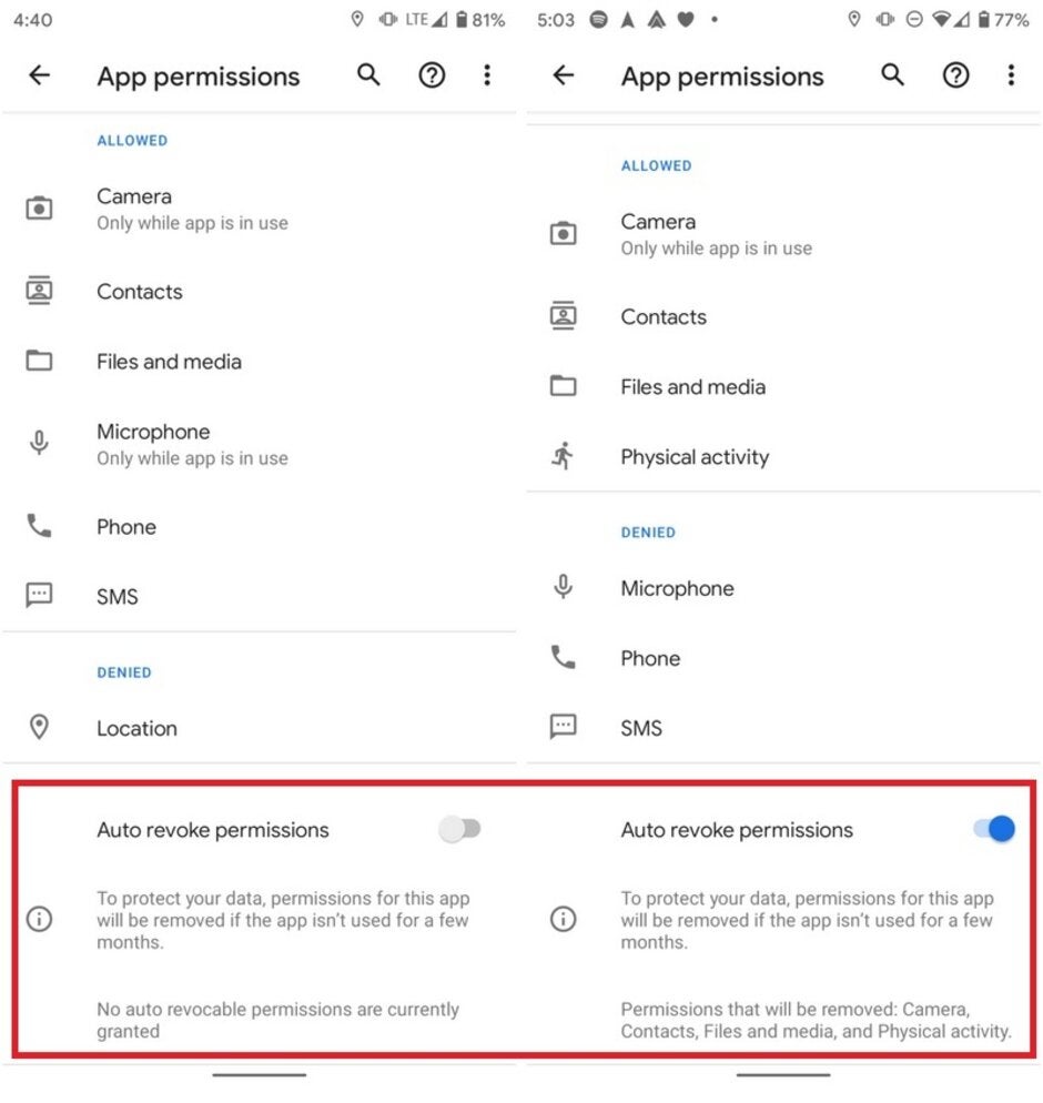 Android 11 Developer Preview 3 includes a new feature allowing users to revoke permissions on apps not used in months - Latest version of the Android Developer Preview allows users to revoke app permissions