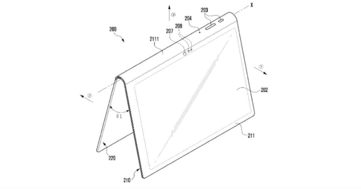 Samsung patents a tablet with an integrated stand