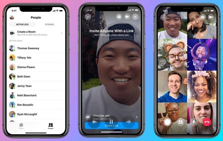 Messenger Rooms allows you to create or join a virtual room with up to 50 people video chatting simultaneously - Facebook&#039;s virtual Messenger Rooms allow up to 50 people to video chat simultaneously