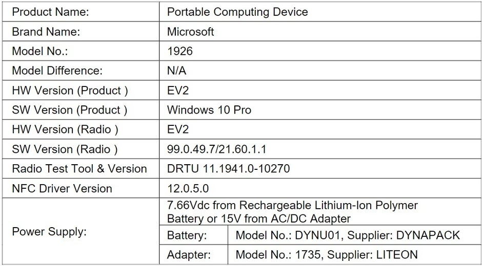 LTE variant of Microsoft's Surface Go 2 apparently pops up on FCC