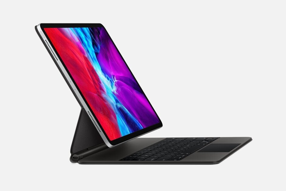 The new Apple iPad Pro with the Magic Keyboard accessory - Apple reports lower iPhone sales than expected for the fiscal second quarter