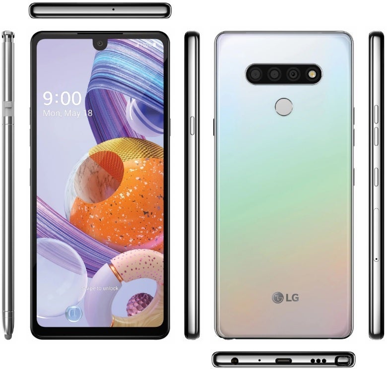 Render of the LG Stylo 6 - Render of the LG Stylo 6 reveals a teardrop notch, thinner bezels and a higher aspect ratio