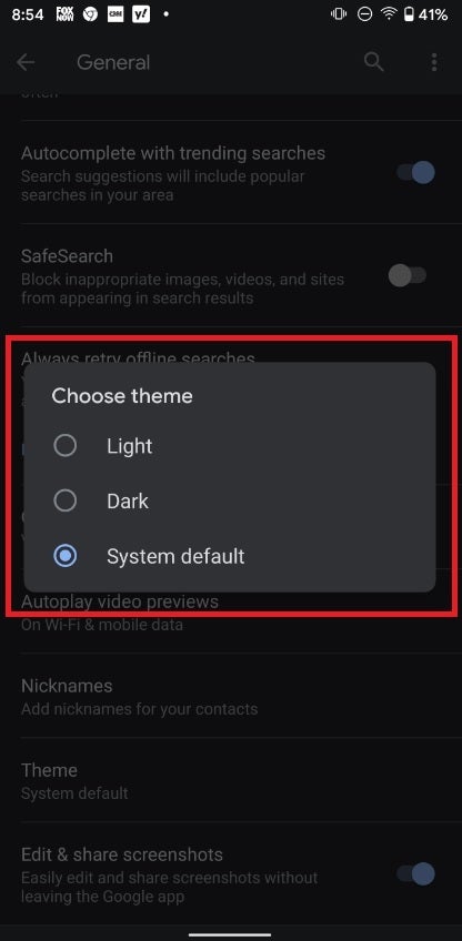 Update brings dark mode to the Google Search app on Android 10 - Google Search gets dark mode settings toggle for iOS and Android