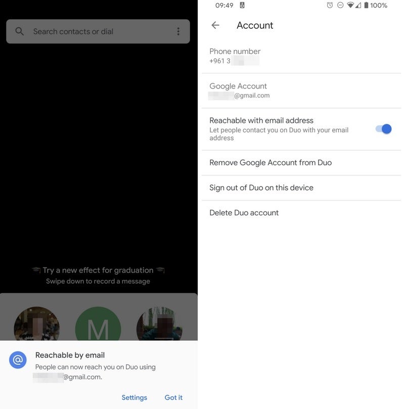 Update to Google Duo allows users to be reachable by email - Update to Google Duo allows users to be reachable by email