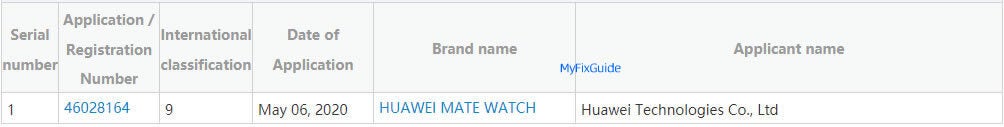 Huawei trademarks the Mate Watch moniker