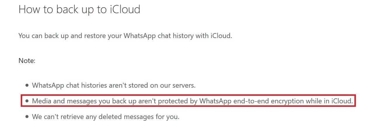 WhatsApp messages backed up on iCloud and Drive are not covered by the app&#039;s encryption - WhatsApp update will close vulnerability that leaves messages unencrypted on iOS and Android