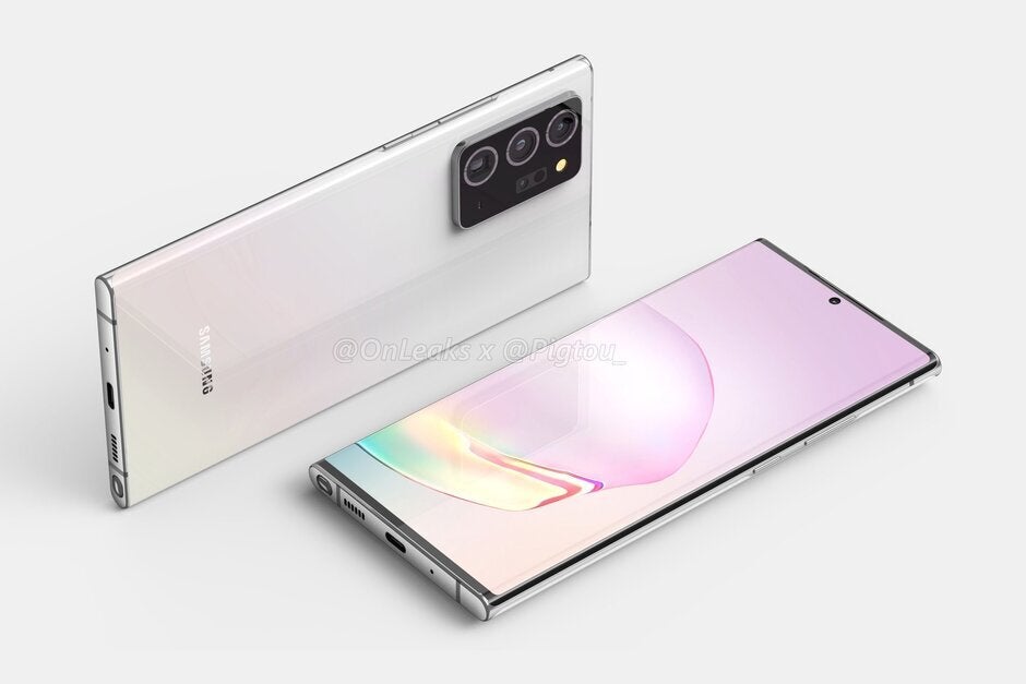 Renders of the Samsung Galaxy Note 20+ have leaked - One report suggests that the Samsung Galaxy Note20+ 5G could have a 7-inch screen