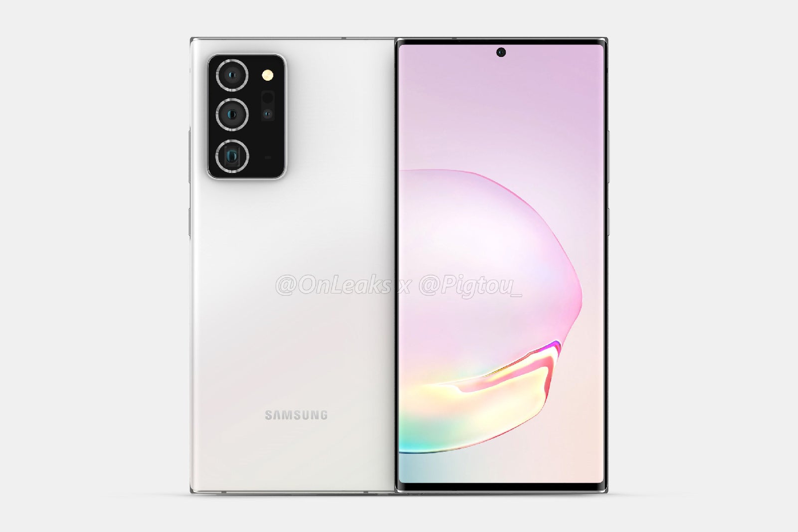 Samsung Galaxy Note 20+ CAD-based render - Leaked Galaxy Note 20+ 5G camera specs reveal 13MP periscope, 50X zoom, more