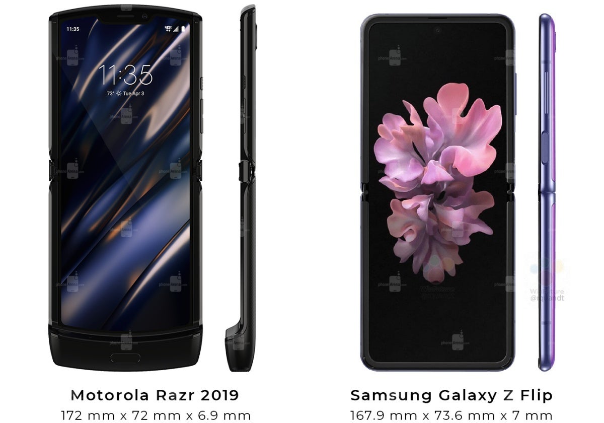 Can you believe the phone on the left comes with a much smaller display than the one on the right? - The Motorola Razr 2 5G will catch up to Samsung's Galaxy Z Flip in a key area