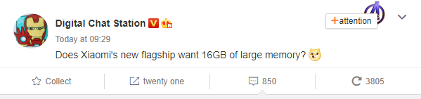 a well known tipster claims a 16GB RAM Xiaomi phone is on the way - Xiaomi&#039;s next flagship tipped to come with 16GB of RAM