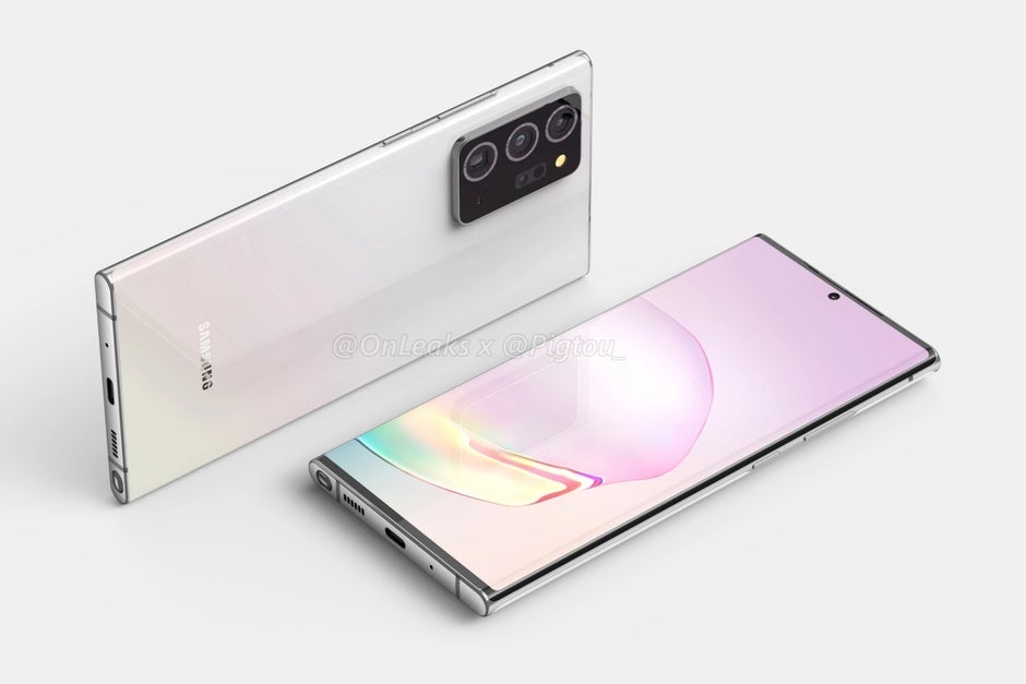 Another leaked Note 20+ render - Samsung's Galaxy Note 20, Fold 2, and Z Flip 5G release schedule is now 'corroborated'