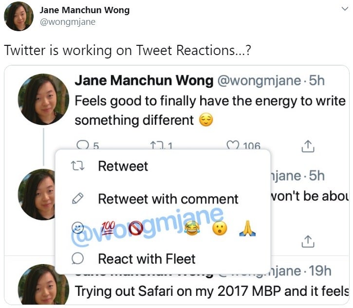 Leaked new Twitter feature suggests Tweet Reactions are coming