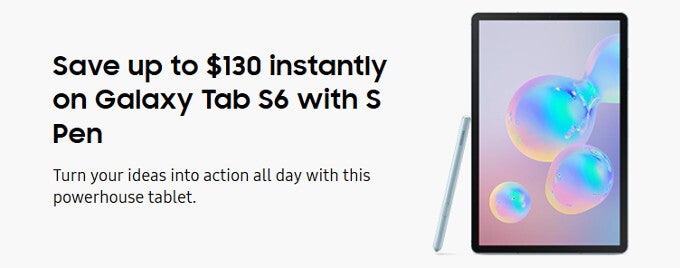 Deal: Save $130 on the Samsung Galaxy Tab S6