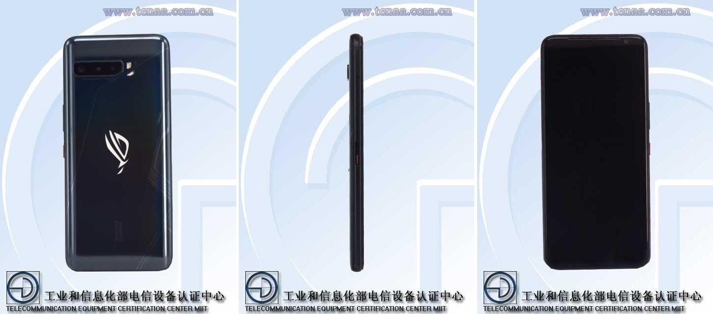 Asus ROG Phone 3 render images from TENAA. - Asus ROG Phone 3 specs leak – overclocked processor, huge battery and 5G support