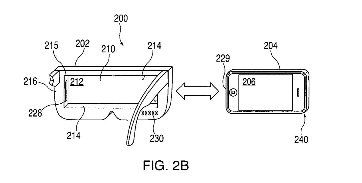 One version of Apple Glass can be created by sliding a phone into a frame - Apple Glass won't need prescription lenses according to a new patent