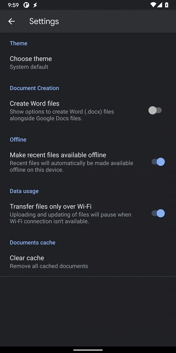 Google Docs dark theme - Dark mode coming soon to three Google apps on Android