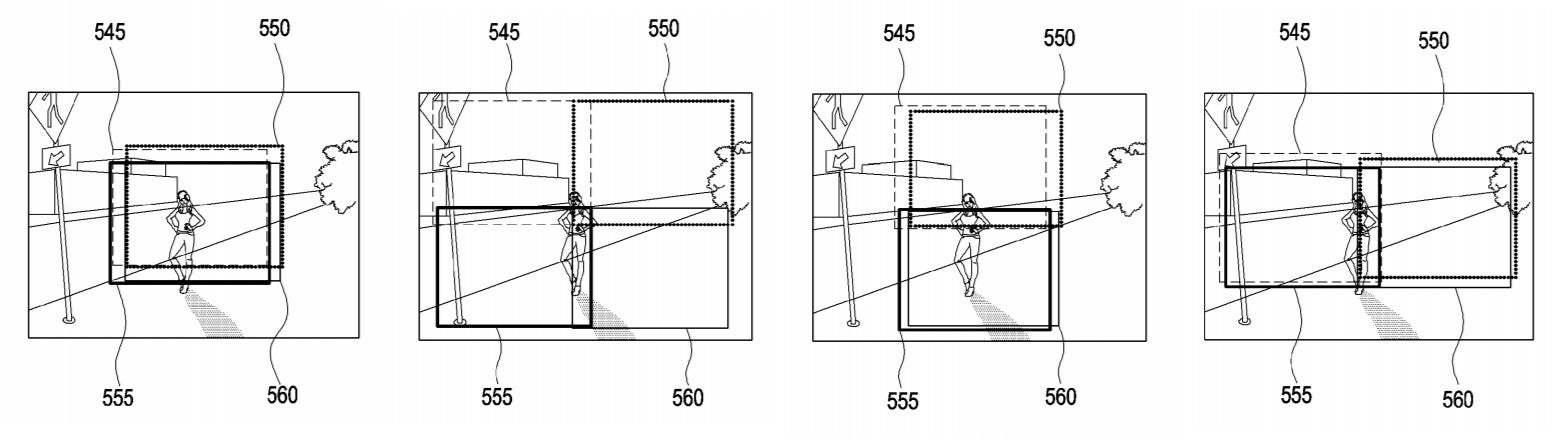 Image showing the area each camera captures and how they overlap - Samsung patented camera technology that will take pictures like never before