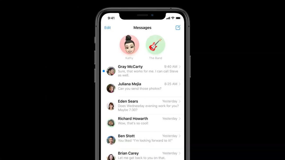 Pinned conversations in iOS 14 appear right on top of your Messages list - Messages in iOS 14 gets mentions in group chats, pinned conversations