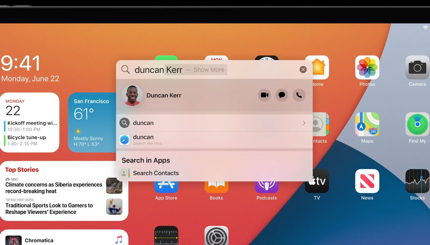 Universal search on iPadOS - What's new in iPadOS 14? Which iPads will support iPadOS 14?