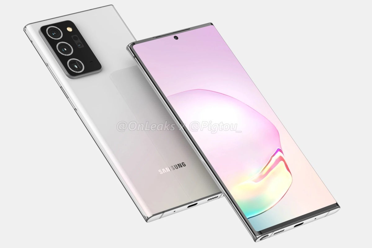 Leaked renders of the Note 20+, aka Note 20 Ultra - Samsung's ambitious 5G flagship schedule for this fall may have been fully revealed