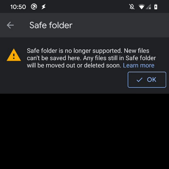 Safe folder for Android has been given the ol&#039; hook by Google - Google kills password, encryption protected safe folder