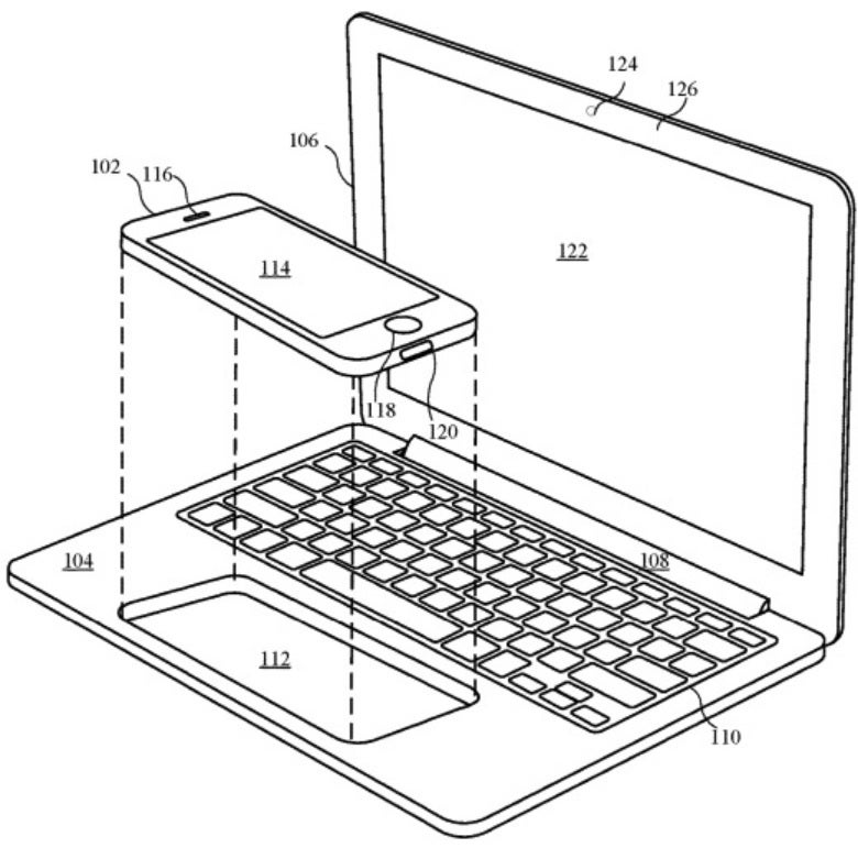Apple patent from 2016 shows the iPhone powering a MacBook shell - Tipster says desktop experience could be coming to the Apple iPhone