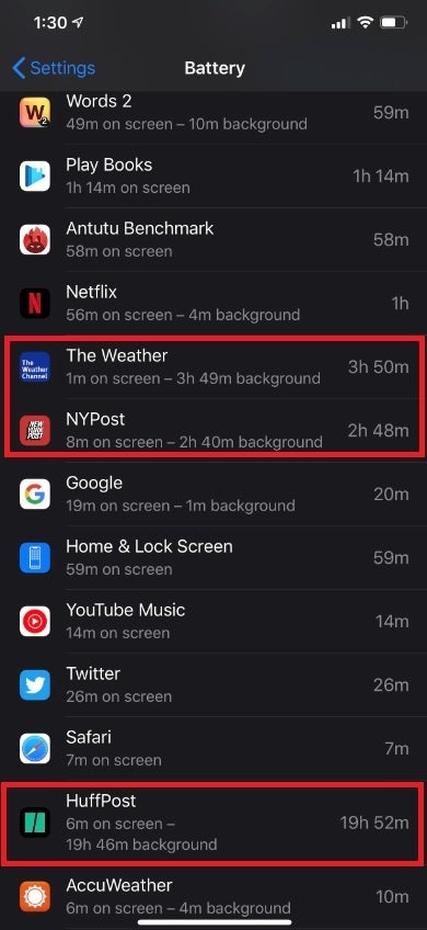 Some apps are consuming large amounts of battery power in the background after recent iOS updates - Recent iOS updates have a nasty side effect