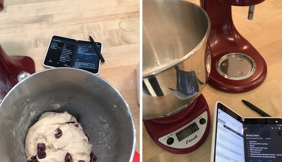 The bread sticks will surely be delicious, but that Surface Duo is what's exciting here. - Surface Duo with case and stylus teased again on Twitter