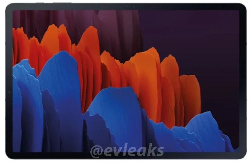 Previously leaked render of the Samsung Galaxy Tab S7+ 5G - Leaked press render shows off one of Samsung's upcoming high-end tablets