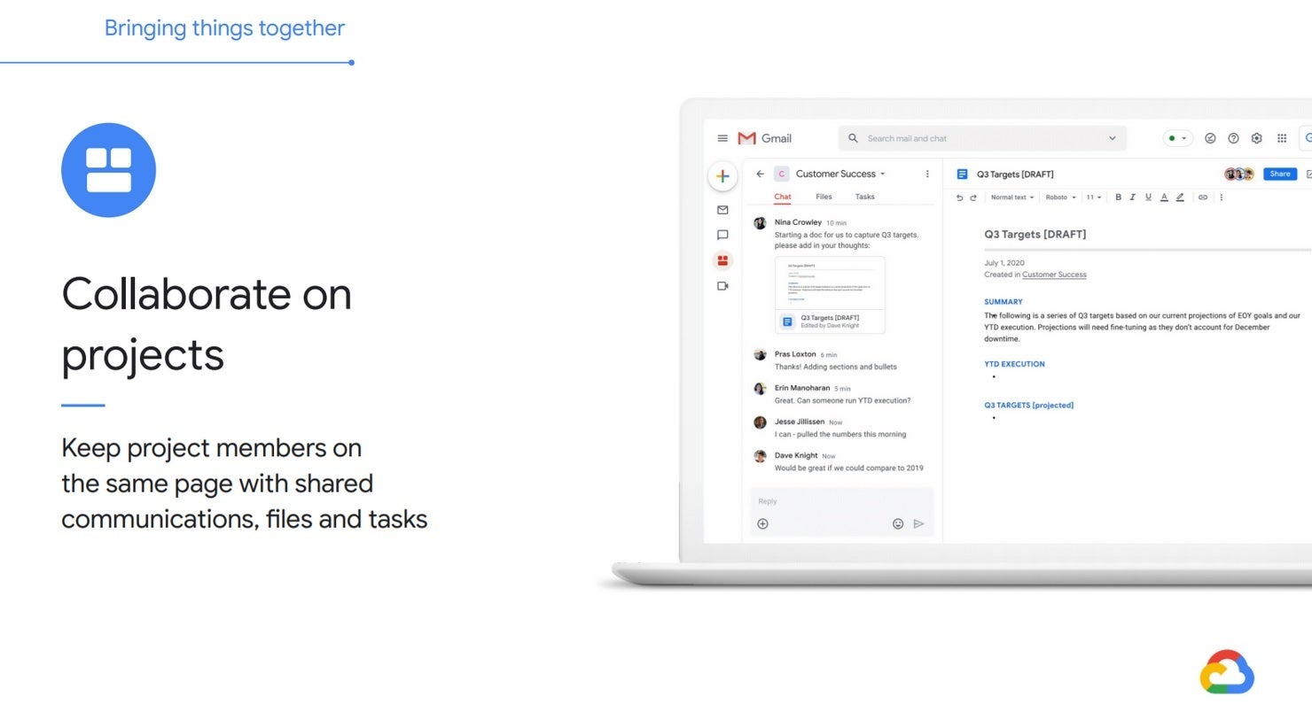 Gmail users can work together on projects from remote locations - Gmail redesign brings changes perfect for the times