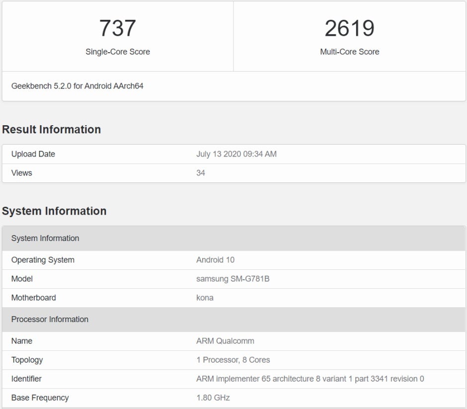 Galaxy S20 Fan Edition benchmark - Samsung's Galaxy S20 Fan Edition 5G will have one big thing in common with the S20 and S20+