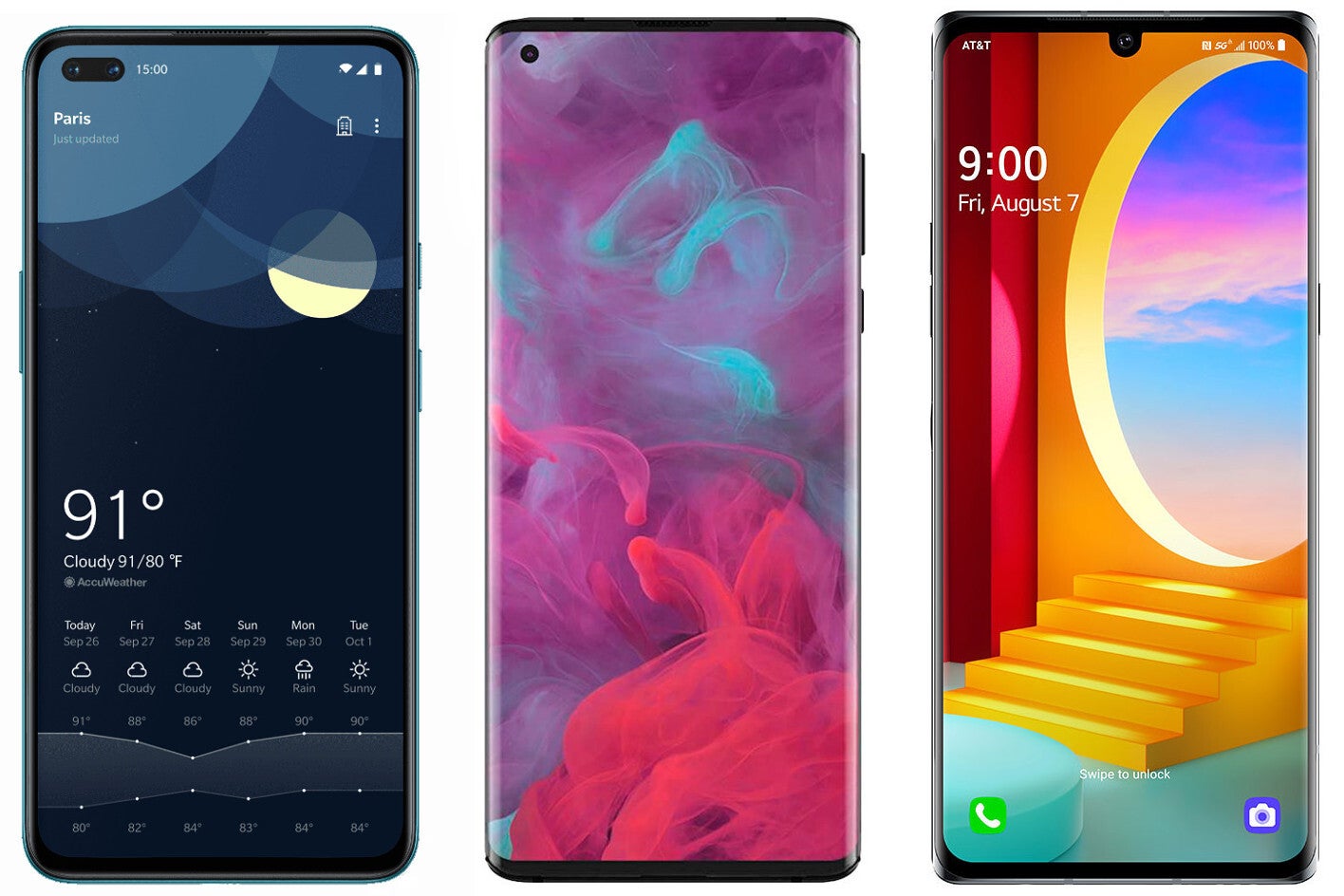 OnePlus Nord, Motorola Edge, LG Velvet - OnePlus Nord 5G vs Motorola Edge vs LG Velvet: Specs comparison