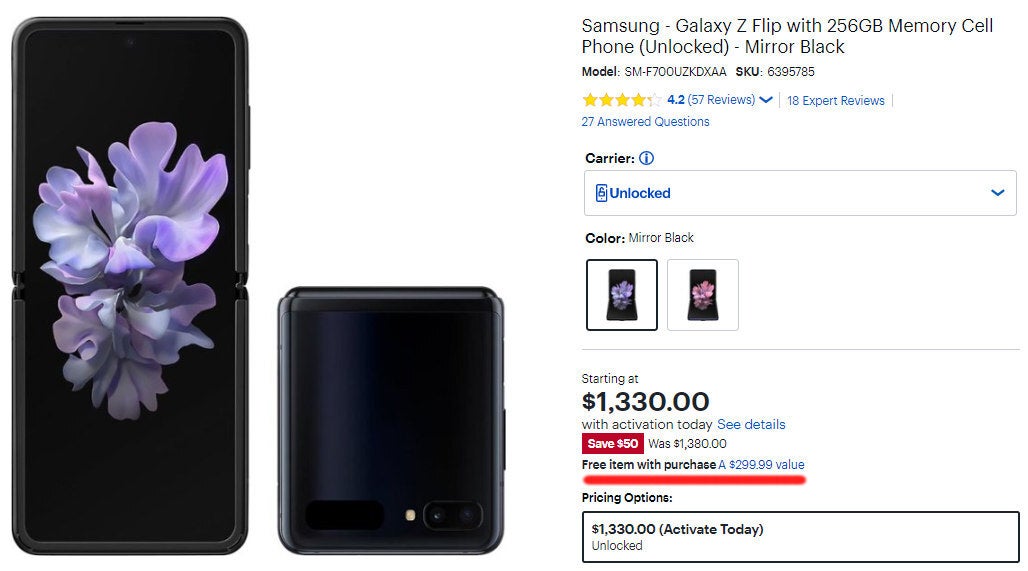 Samsung Galaxy Z Flip now comes with a free Galaxy Watch Active 2