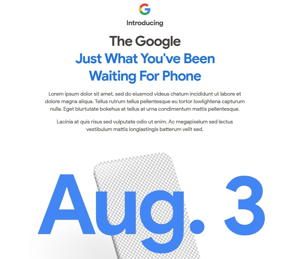 Google reveals the news. The Pixel 4a will be unveiled on August 3rd - Google Pixel 4a to be introduced this coming Monday, August 3rd