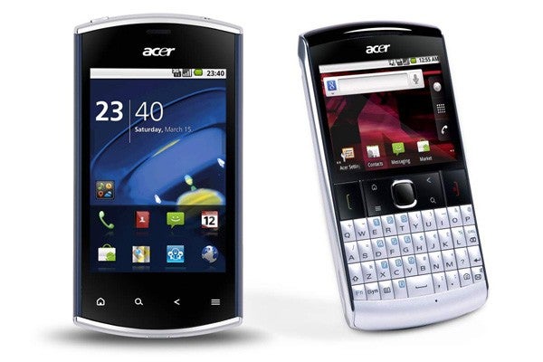 The Acer liquidmini on the left is an affordable Android handset - Acer adds &quot;Acer liquidmini&quot; to its Froyo lineup, headed to Europe