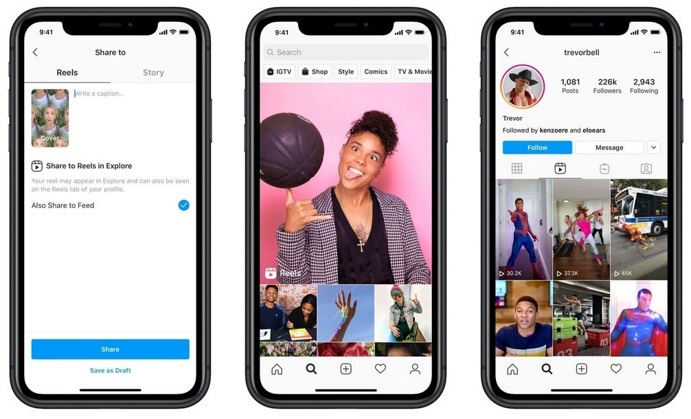 Reels is Instagram's short-form video feature - Instagram launches Reels, a replacement for TikTok